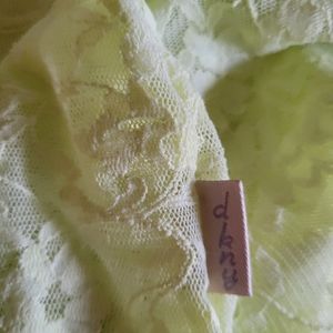 Vintage DKNY Key Lime Large Underwear Lace Camisole